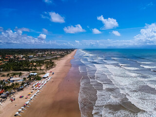Vista aérea da praia do Refúgio em Aracaju - obrazy, fototapety, plakaty