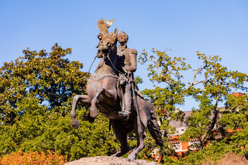 statue of andrew jackson in jackson square in new orleans, louisiana