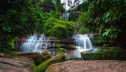 Tad-Wiman-Thip waterfall, Beautiful waterwall in Bung-Kan province, ThaiLand.