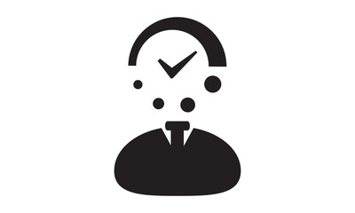 Business time planning icon. vector graphics 