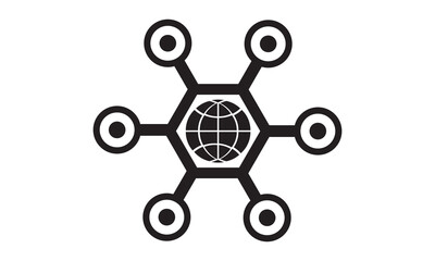 Social networking icon. vector graphics 