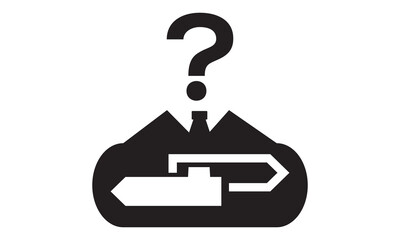 Business Decision 
Making Confusion Icon. vector graphics 
