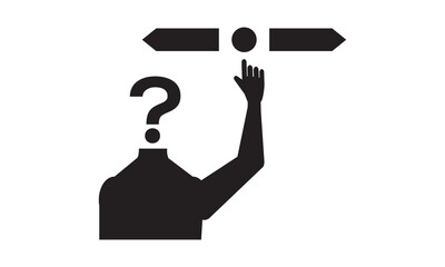 Business Decision 
Making Confusion Icon. vector graphics 