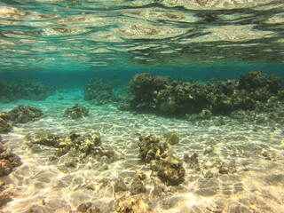 Fototapeta na wymiar Lagon de Maupiti, Polynésie française