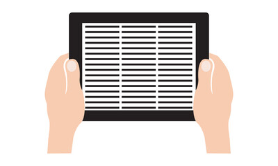 Reading , eBook, iPad, text, news,tablet icon