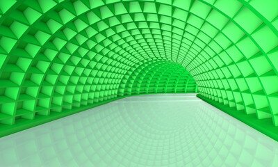 abstract 3d tunnel green