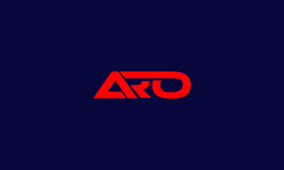 Alphabet letter icon symbol monogram logo ARO