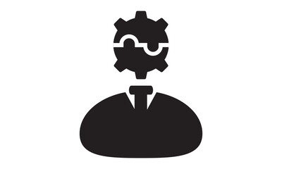 Business problem solving icon. vector graphics 
