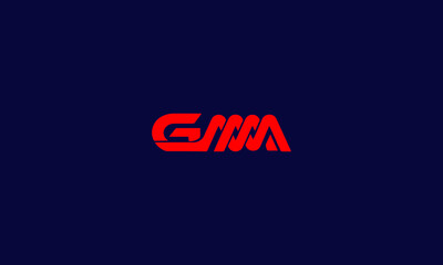 Fototapeta na wymiar Alphabet letter icon symbol monogram logo GMM