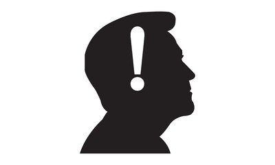 Account alert icon. vector graphics 