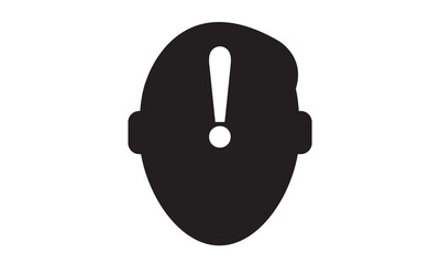 Account alert icon. vector graphics 