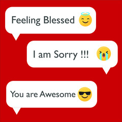 Emoji conversation vector design