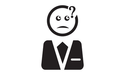 Confusion expression icon. vector graphics 