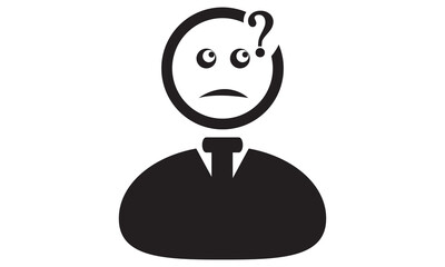 Confusion expression icon. vector graphics 