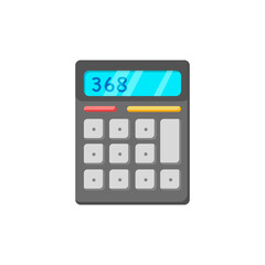 Electronic calculator symbol mathematics sign isolated on white background. Calculator icon. Vector flat  illustration. Design  for template, banner, blank