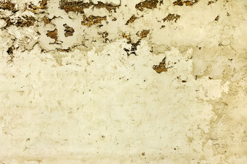 Creative background of rusty metal with cracks and scratches, casually painted white. Grungy metal surface. Great background or texture for your project.