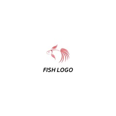 Fish Logo Template vector icon illustration