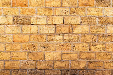 Abstract background old white brick wall with cracks and scratches. Landscape style. Great background or texture.