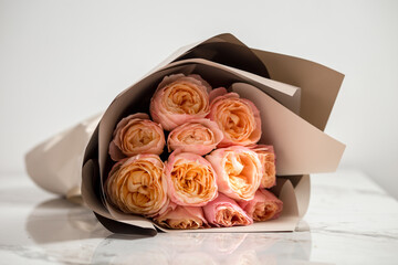 Beautiful tender pink roses bouquet 