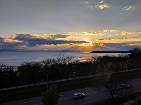 Sunset over Burlington