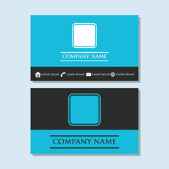 simple business card template for your business identity and logo. vector illustration
