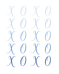 Baby Blue Fade XOXO Art