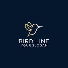 bird line art logo vector