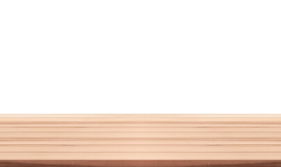wood top table on isolated white background,  included clipping path