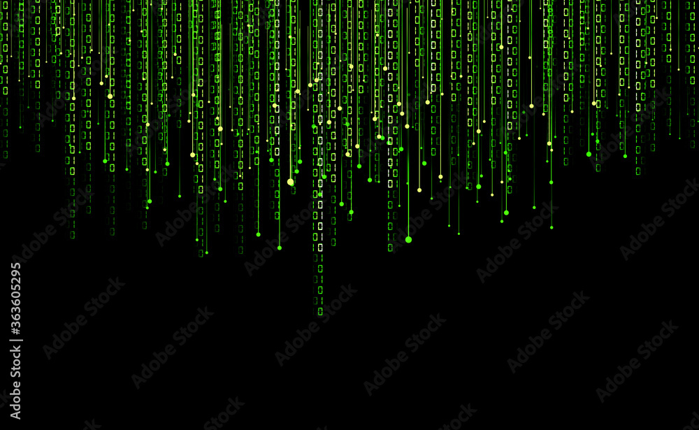 Poster dotted line, 01 binary data, internet technology, big data, communication technology abstract backgr