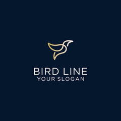 bird line art logo vector