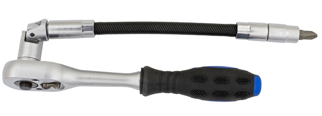 socket wrench on a white