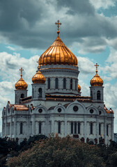 Cathedral of Christ the Saviour against a cloudy sky