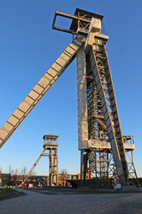 Fototapeta na wymiar Headframe of C-mine in Belgium 