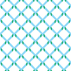 Fototapeta premium Vector seamless pattern texture background with geometric shapes, colored in blue, green, white colors.