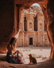 Petra With A Cat