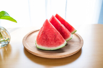 Summer delicious fruit watermelon slice