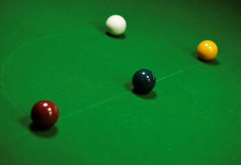 Abstract image of a snooker table