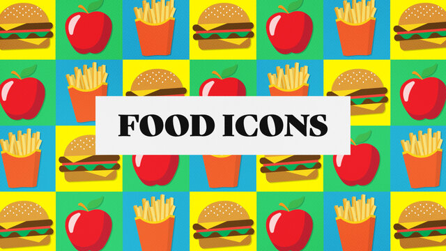 Illustrated Food Icons Transition