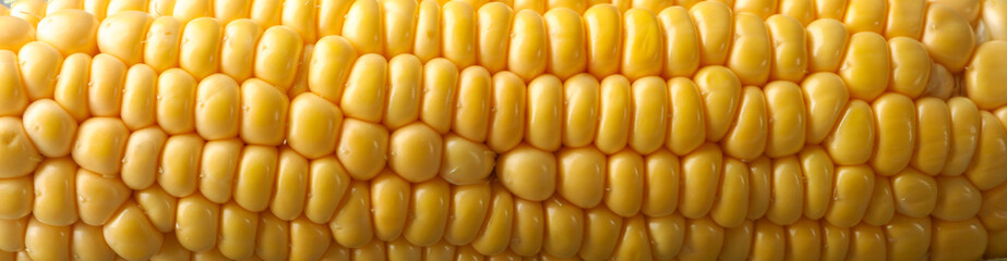 Fresh raw corn on gray wooden table, close up