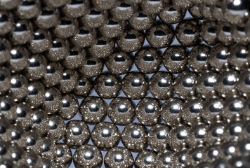 Shiny magnetic silver  ball orb light reflections