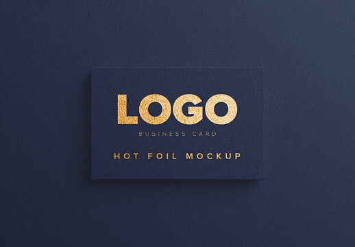 Business Card with Hot Foil Mockup