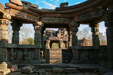 Naklejka premium View of Rang Mahal, Inside of Ajaygarh Fort, Panna, Madhya Pradesh, India.