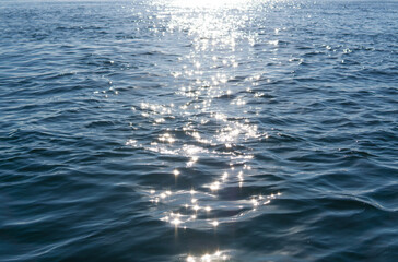 sea water with sun reflections