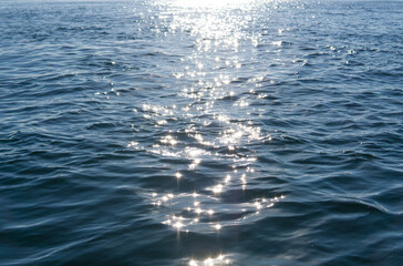 sea water with sun reflections