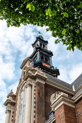 Church Tower in Amsterdam, The Netherlands.