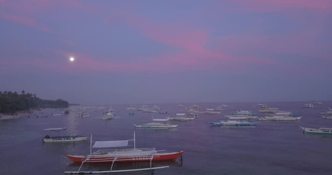 Panglao Island in Bohol Philippines during sunset in the summer