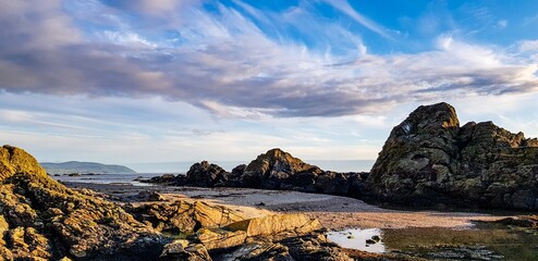 sunset in the mountains