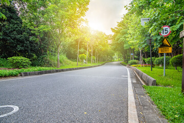 Fototapeta premium Greenway in Huangshanlu Forest Park, Nansha, Guangzhou, China