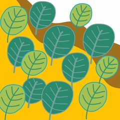 forest on mountain hand drawn vector