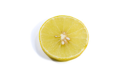 lemon slice on white background